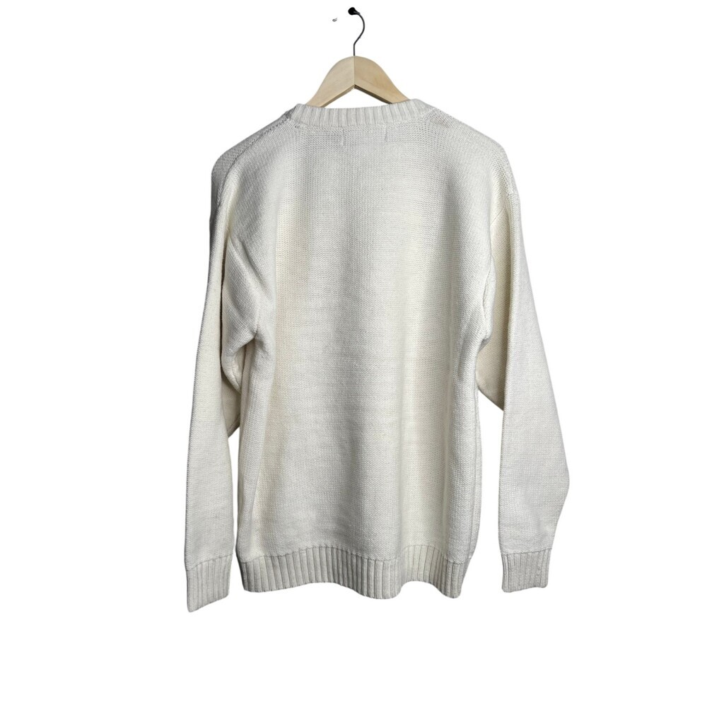 Brooklyn Xpress Sweater Vintage B Patch Graphic Streetwear White Size M - Picture 5 of 9